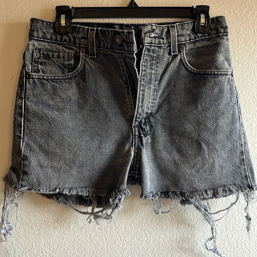 Vintage Looking Levi’s Grey Gray Cutoff Jean Shorts Size W 30 L 32